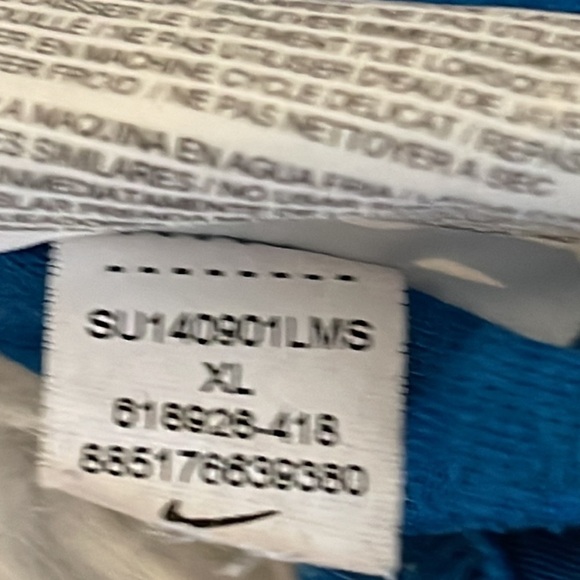 NIKE DRI-FIT Run Legend Swoosh Blue & Silver Logo Graphic Tee Short Sleeve XL - Picture 8 of 11